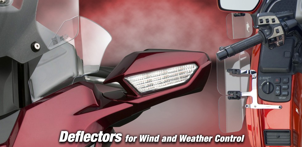 Dark Tint National Cycle Fairing Mount Wing Deflectors Standard Compatible with 12-14 Honda GL1800NAVI 