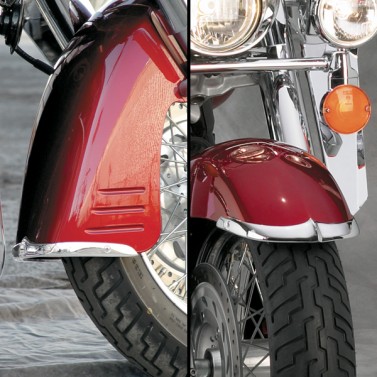 Cast Front Fender Tips; 2-Piece Set for Honda® VTX1300S