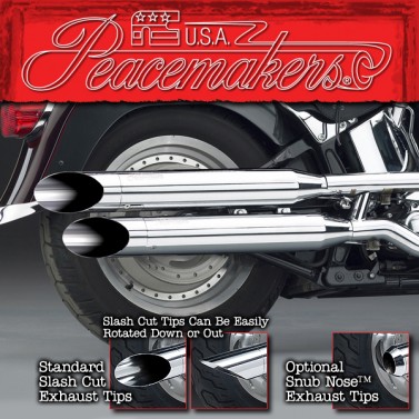 Peacemakers® Volume Control Exhaust Systems for 2007-Later FXSTD/FLSTF/FLSTFB Models