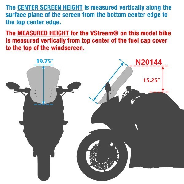 N20144 VStream® Tall Windscreen for Kawasaki® Z500 N20144 VStream® Tall Windscreen for Kawasaki® Z500