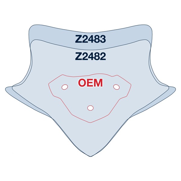 Z2482-83 vs. OEM Size Comparison